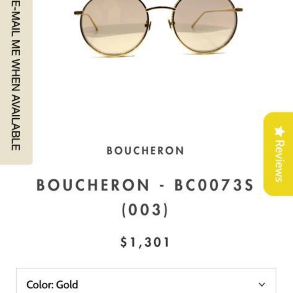 Gold Round Sunglasses